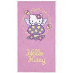 Toalha de Banho Infantil Aveludada Hello Kitty Lepper
