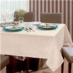 Toalha de Mesa Jacquard Lilly Bege 6 Lugares Hedrons