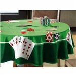 Toalha de Mesa P/ Jogos Baralho Poker Truco 1,60m Redonda Dohler