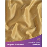 Toalha de Mesa Quadrada em Tecido Jacquard Dourado Liso Tradicional
