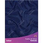 Toalha de Mesa Redonda para Buffet em Oxford Azul Marinho 2,80m