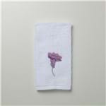 Toalha Lavabo Pink Flower - Branco-rosa - 30x50