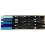 Tombow Caneta/pincel Artística Dual Brush 5 Tons de Azul