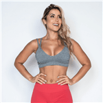 Top Fitness Liso Cinza TP544