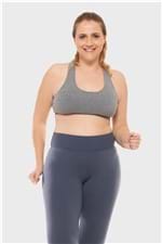 Top Plus Size Liso Fitness Cinza-0048