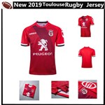 Top Quality Novo 2019 Toulouse Rugby Jersey Red Airbus Camisa de Secagem Rapida Rugby Jerseys Tamanho S-3xl