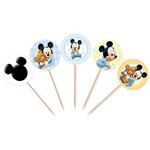 Topper para Cupcake e Doces Disney Baby Mickey - 10 Unidades