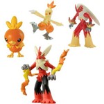 Torchic + Combusken + Blaziken + Mega Blaziken Set 4 Figuras Pokémon Tomy