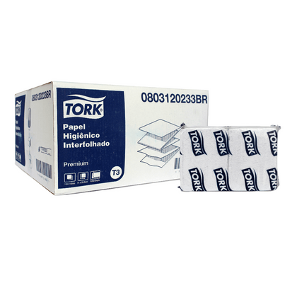 Tork Premium Higiênico Interfolhado 12 Pacotes de 620 Folhas Duplas