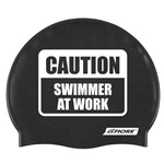 Touca de Silicone para Natação Caution Swimmer At Work
