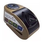 Trava de Disco de Freio Moto com Alarme Kovix - Dourada