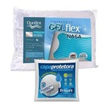 Travesseiro Nasa GelFlex 50x70cm Duoflex com Capa Protetora