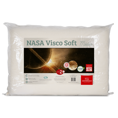 Travesseiro NASA Visco Soft Médio Médio (48X68X12)