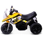 Triciclo Eletrico Infantil Amarelo com Luzes e Efeitos Sonoros G204 6V Bivolt