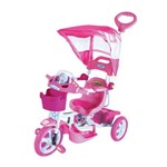 Triciclo Infantil com Capota E.T. com Haste 9010 Rosa - Belfix