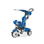 Triciclo Infantil com Empurrador Assento Estofado Comfort Top Azul Xalingo Brinquedos Azul