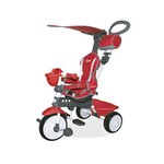 Triciclo Infantil com Empurrador Assento Estofado Comfort Top Vermelho Xalingo Brinquedos Vermelho