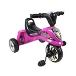 Triciclo Infantil Rosa Miniciclo Belfix com Luz