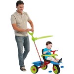 Triciclo Smart Plus com Capota Brinquedos Bandeirante Azul e Verde