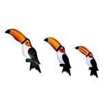 Trio de Tucanos de Parede ( 3 Peças )