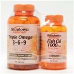 Triple Ômega Sundown Vitaminas 120 Cápsulas + Óleo de Peixe 60 Cápsulas