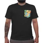 Tropical Vertical - Camiseta Clássica com Bolso Masculina