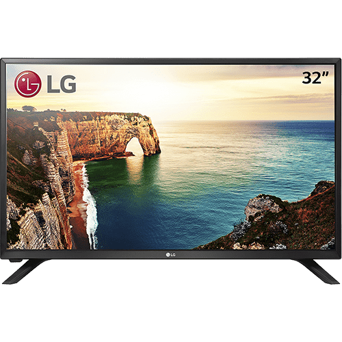 TV 32" LG 32LJ500B HD com Conversor Digital 1 USB 2 HDMI