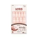 Unha Kiss Ny Acrylic French Curta Nude