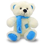 Urso de Pelúcia com Cachecol - Azul - Unik Toys