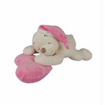 Urso de Pelúcia Dorminhoco Pequeno - Rosa