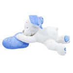 Urso Dormindo no Coração Azul 33cm - Pelúcia
