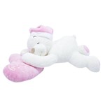 Urso Dormindo no Coração Rosa 33cm - Pelúcia