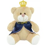 Urso Pelúcia Príncipe Coroa com Capa Azul - G