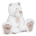 Urso Polar Pelúcia Branco Sentado 38cm - Regina