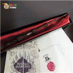 Varinha Albus Dumbledore + Mapa do Maroto + Carta + Bilhete + Feitiços