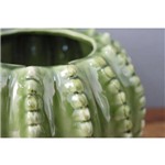 Vaso Barrel Cactus em Cerâmica - 12x18 Cm - Cor Verde - 40395