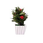 Vaso com Flor Artificial Vermelha