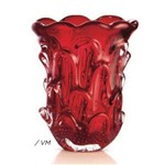 Vaso Cristal Murano Vermelho 21x18cm Sao Marcos