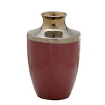 Vaso de Cerâmica 30cm Vermelho e Bronze Espressione