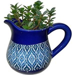 Vaso de Cerâmica Azul Jar Pequeno Urban