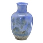 Vaso de Ceramica Azul Montanha 30cm Espressione