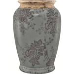 Vaso de Cerâmica Azul Qin 7407 Mart