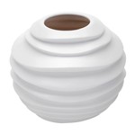 Vaso de Cerâmica Branco 15cm Hive Prestige