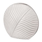 Vaso de Cerâmica Branco Leaf 18cm 9055 Mart