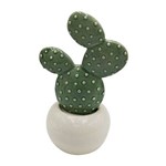 Vaso de Cerâmica Branco Prickly Cactus Urban