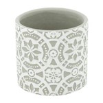 Vaso de Cerâmica Cinza Brocade Urban