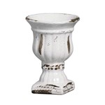 Vaso de Cerâmica Clássico 12Cm Branco - Cerâmica Ana Maria