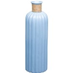 Vaso de Cerâmica com Acabamento em Vidro Marrocos Azul 12x12x38,5cm - Prestige