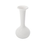 Vaso de Cerâmica com Acabamento em Vidro Trumpet Branco 12X12X38,5cm