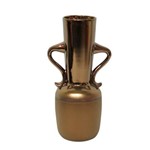 Vaso de Ceramica com Alça Dourado 28cm
